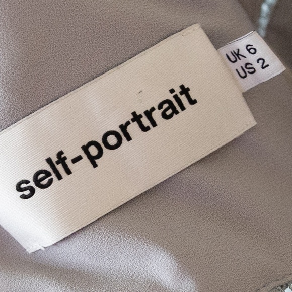 Self Portrait Paisley Vine Lace Mini Dress Icy Blue - Picture 4 of 5